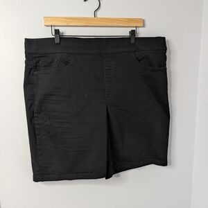 DKNY Jeans Black Stretch Bermuda Shorts –‎ XXL